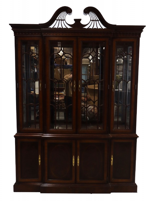 Inlaid Mahogany Hutch