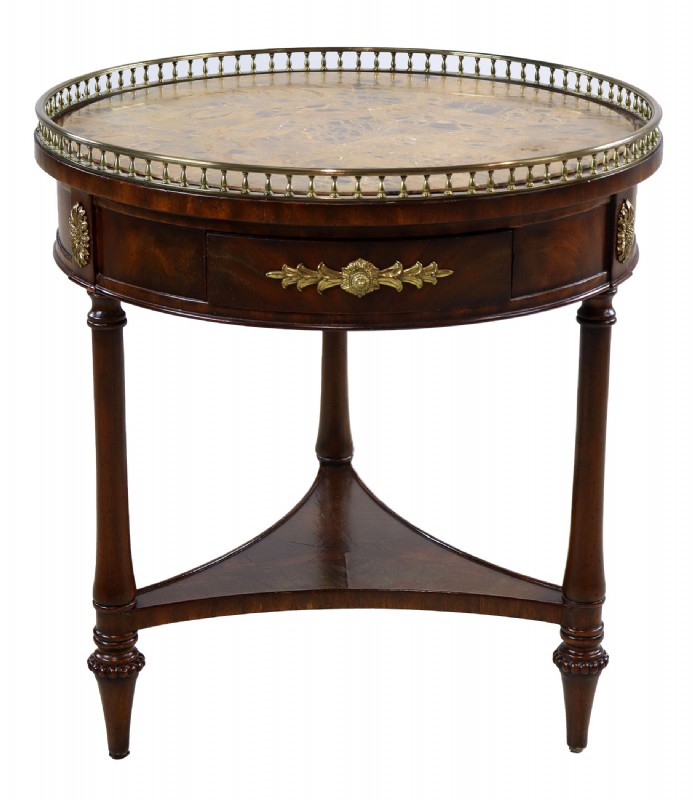 Round Marble Top Occasional Table
