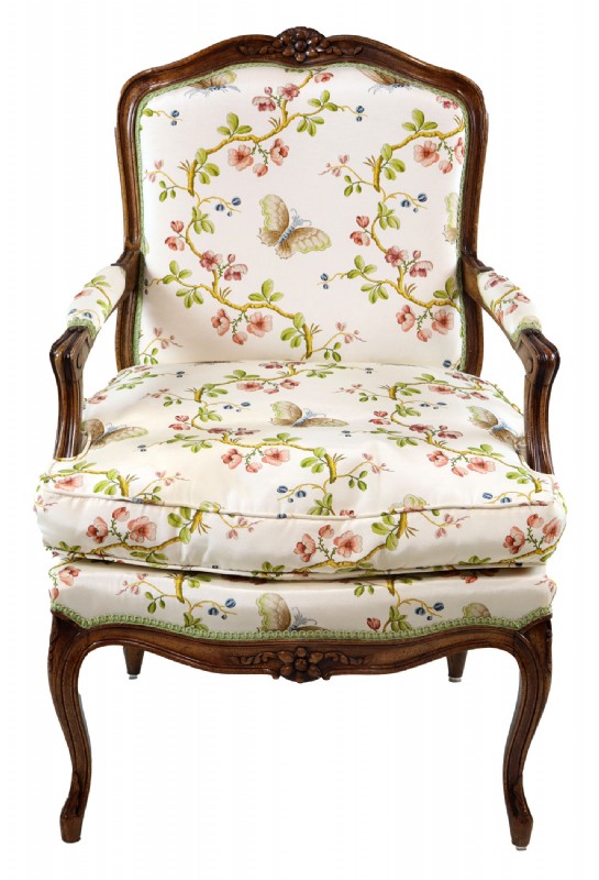 Walnut Framed Armchair