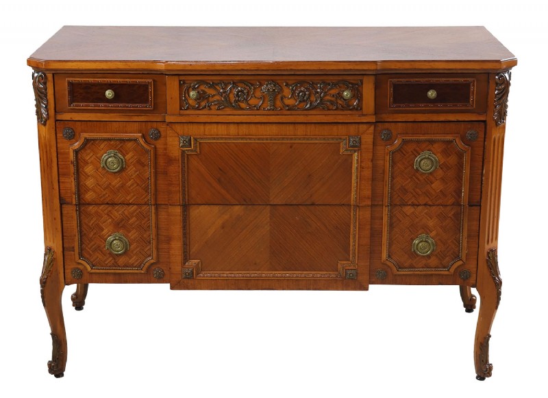 Inlaid Wooden Chest of Drawers