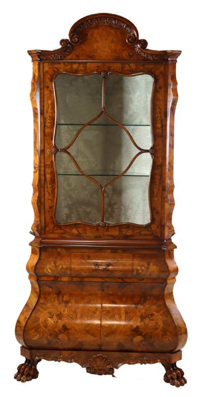 Corner Bombe Curio DisplayCabinet