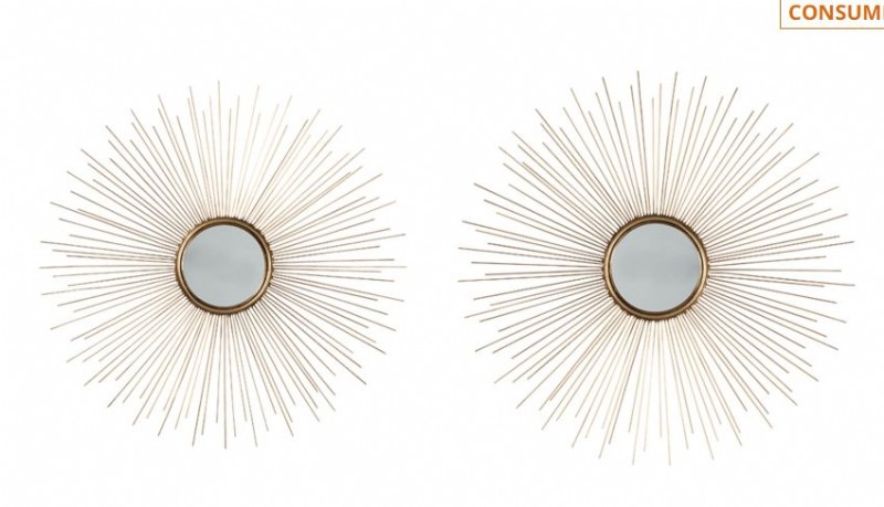 Set of Sunburst Mirrors