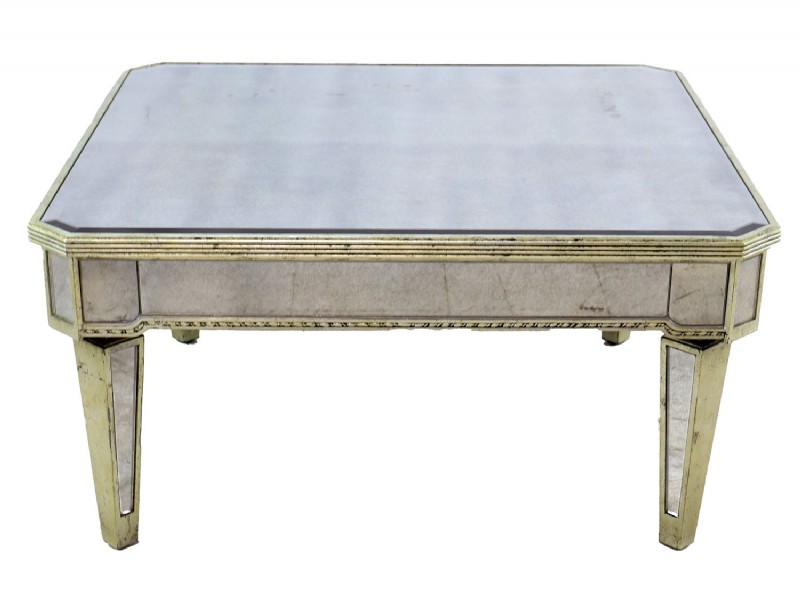 Mirrored Beveled Cocktail Table