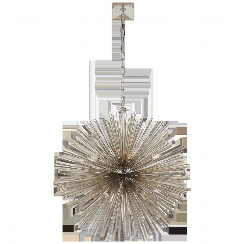 Contemporary Strada Silver Leaf Chandelier