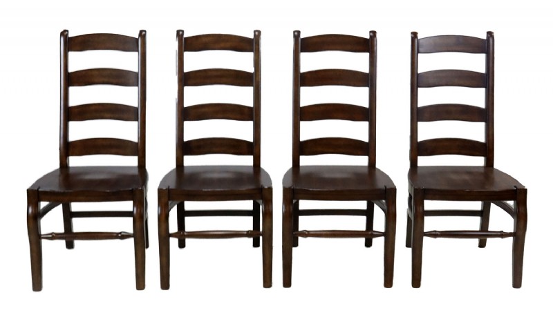 Set of Four Wynn Ladderback Dining Chairs