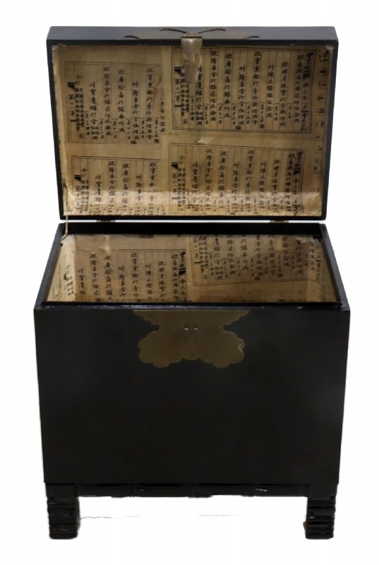 Black Painted Storage Trunk