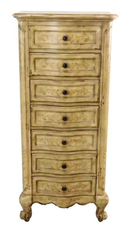 Faux Painted Wooden Jewelry Cabinet