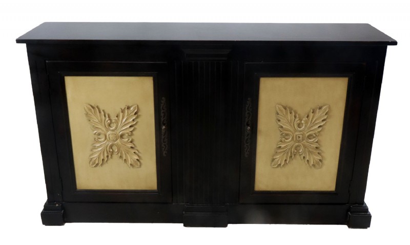 Black Painted Media Cabinet
