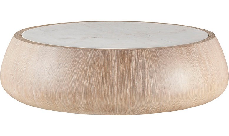 ROUND COCKTAIL TABLE WITH MARBLE TOP