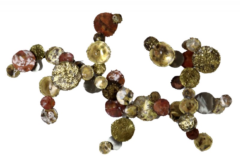 Multicolored Metal Floral Sculpture