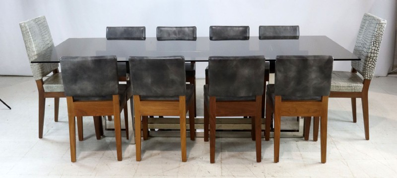 Desiron Chrysler Glass Dining table/10 chairs