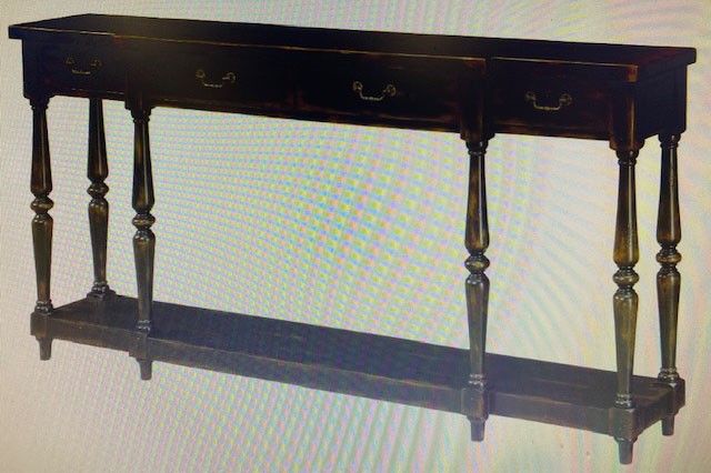 Black Wooden Console Table