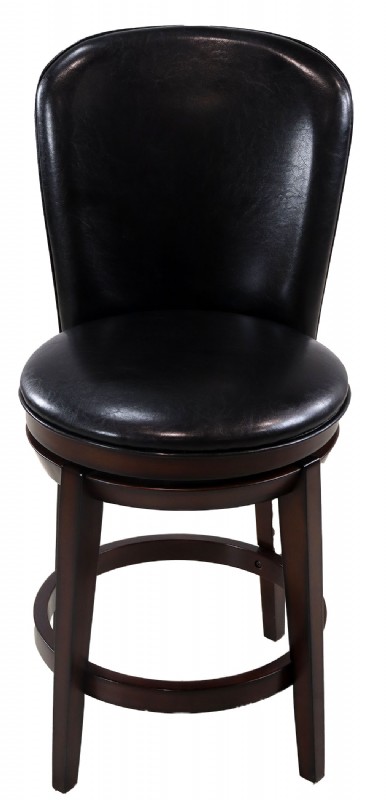 Set of Three Black Swivel Bar Stools