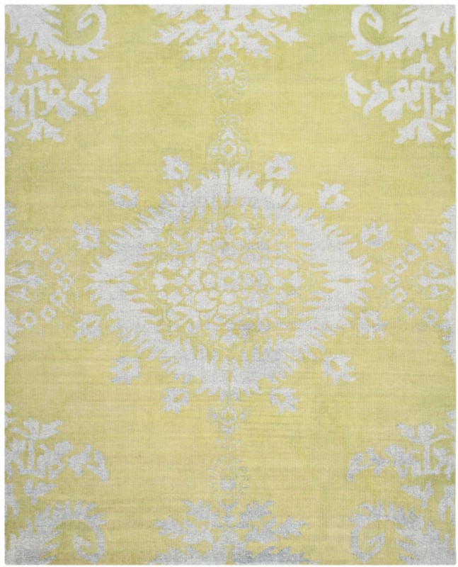 Hand Knotted Wool Cotton Blend Abstract Area Rug