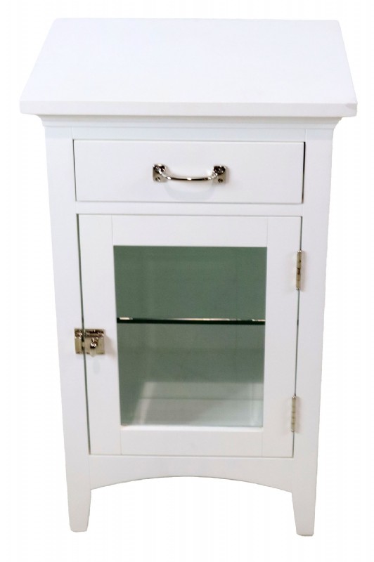 White Wooden End Table