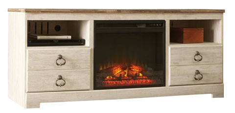LG TV STAND W/FIREPLACE OPTION