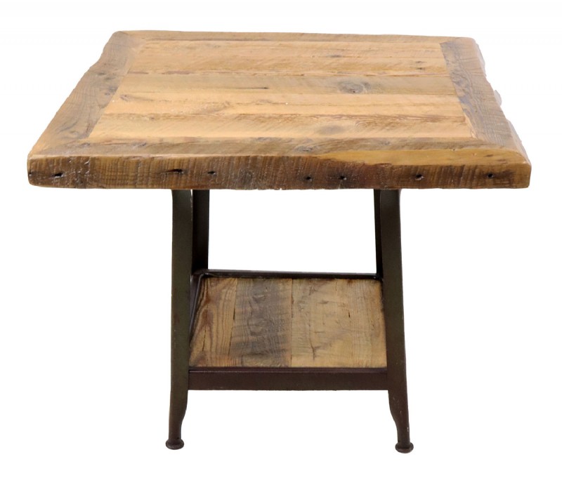 Pair of Rustic Wooden End Tables