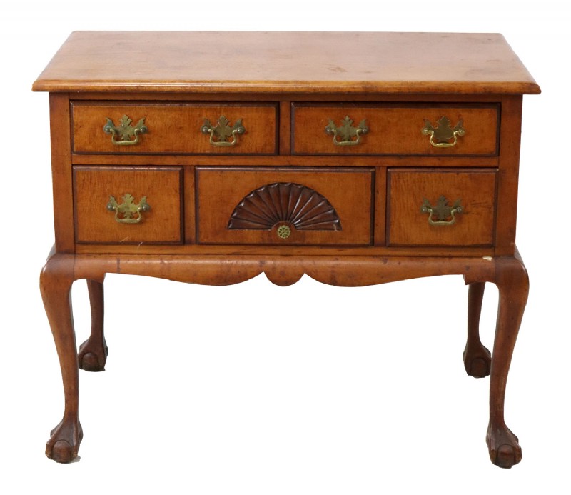 18th Century Burled walnut low boy