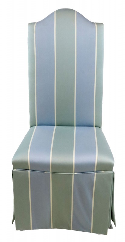 Pair of Silk Slipper Chairs