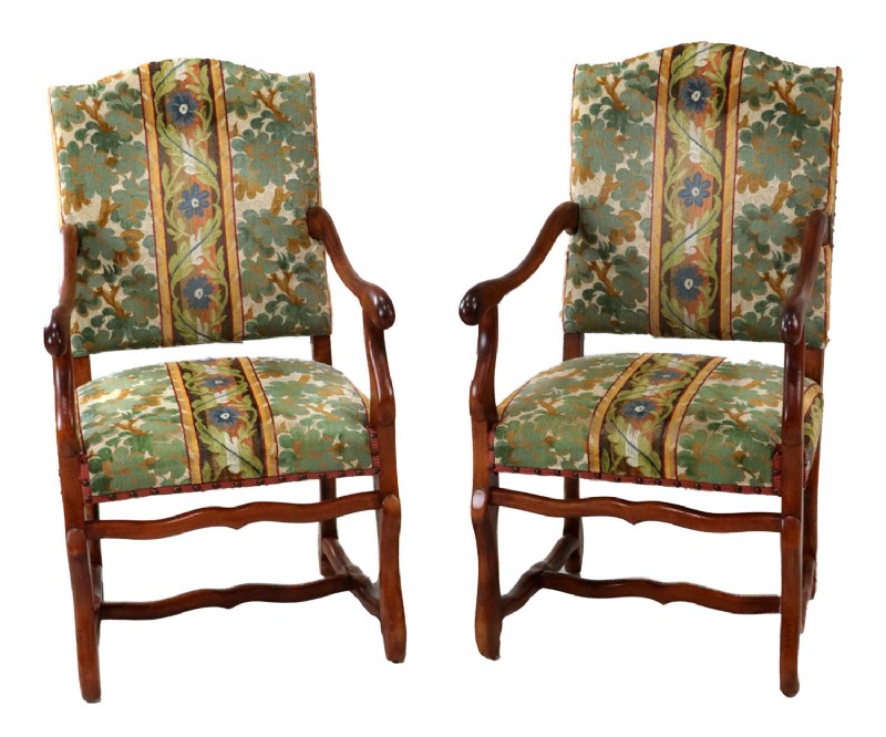 Pair of Wiliam Morris Upholstered Arm Chairs