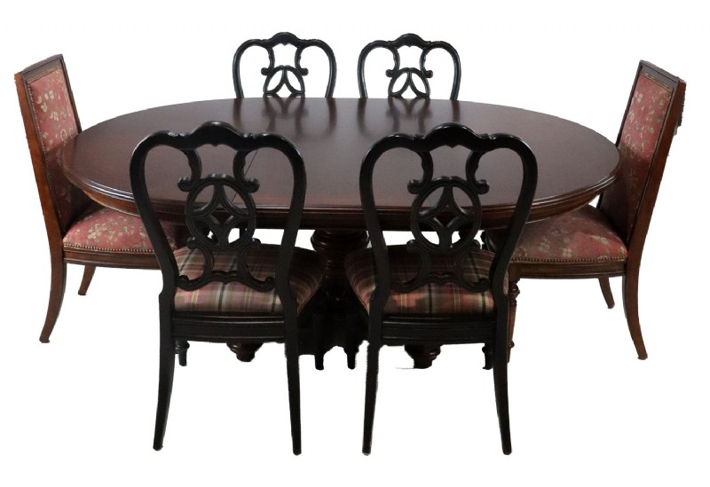 Thomasville Round Mahogany Pedestal Dining Set