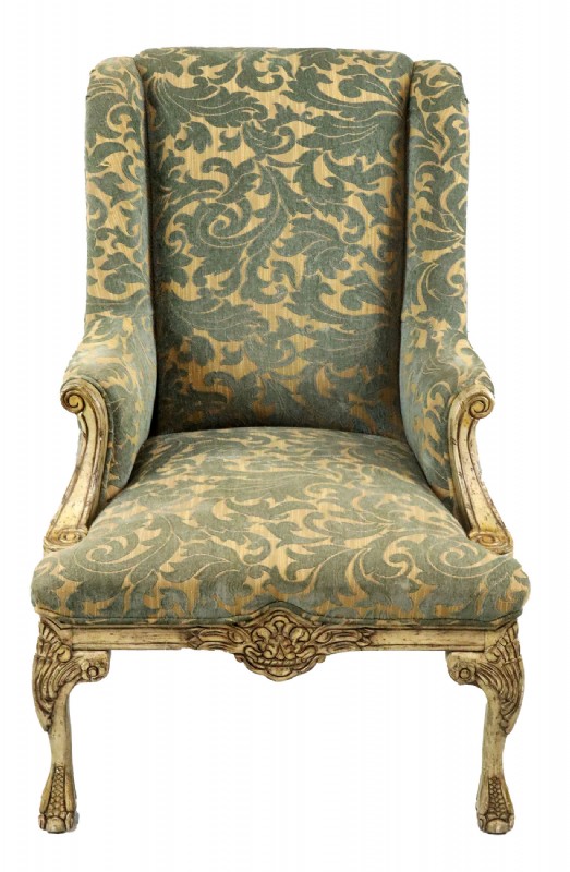 Green & Gold Highback Chair