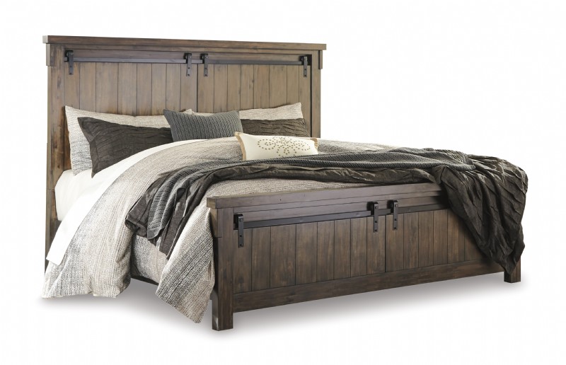 Queen bed industrial style