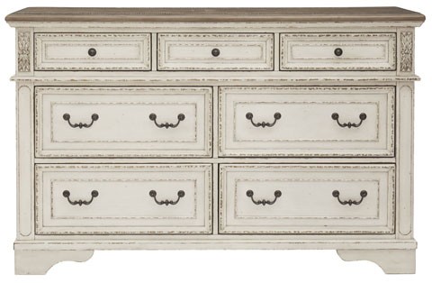 white tradtional dresser