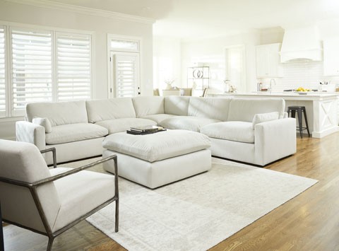 white sectional