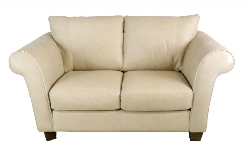 Italsofa Tan Leather Loveseat