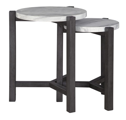 marble top accent table set