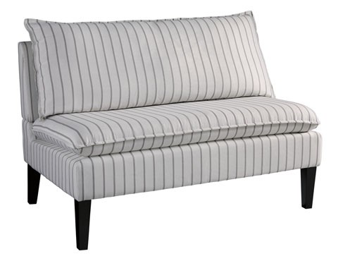 armless settee