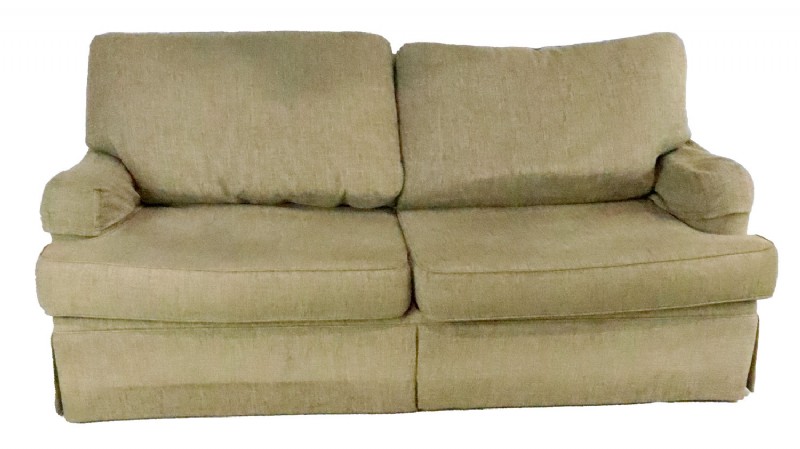 Pair of Henredon Olive Green Sofas