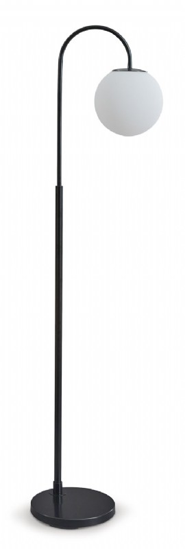 Black Finish Metal Floor Lamp