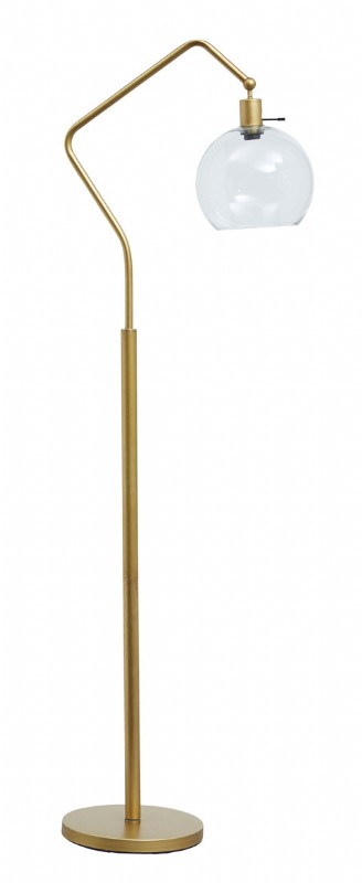 Antique Gold Metal Floor Lamp