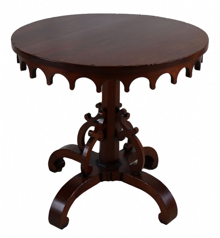 Round Wooden Occasional Table