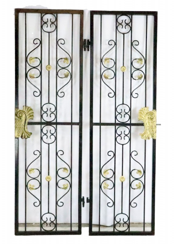 Pair of Wrought Iron Wine Cellar Gates