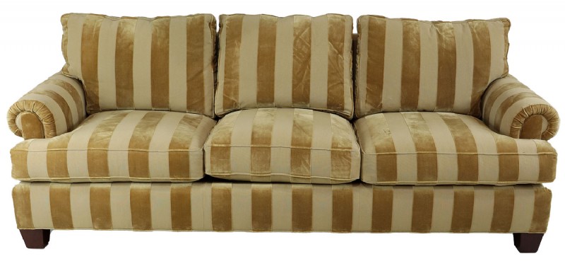 Baker Gold Chenille Sofa