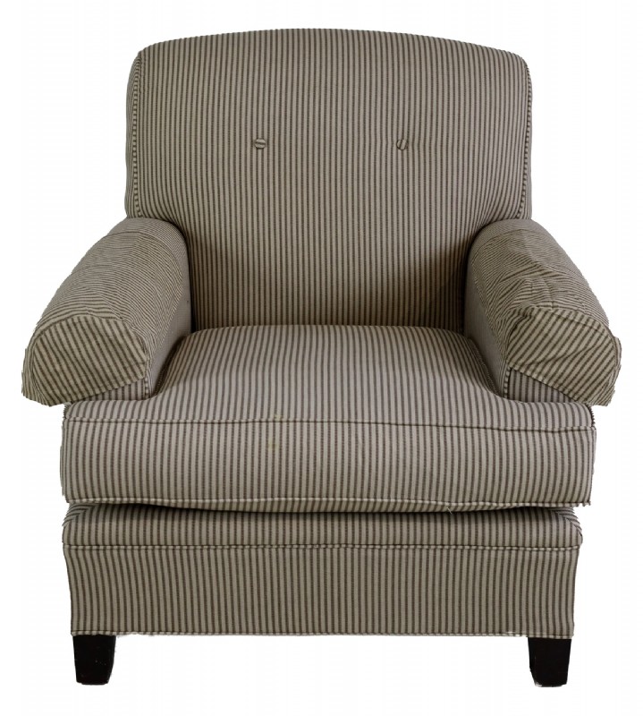 Striped Roll Arm Chair