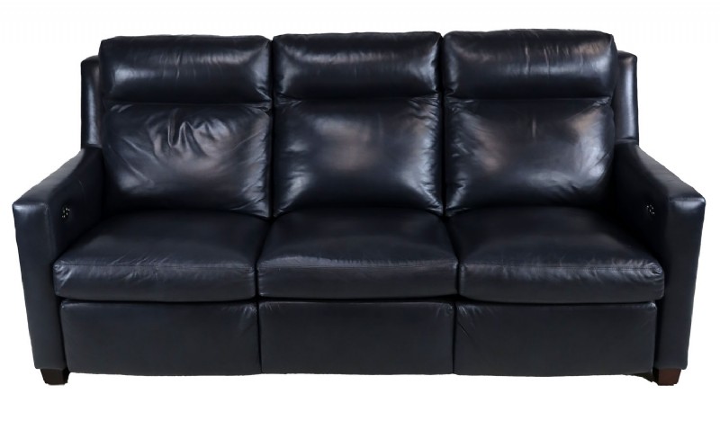 Classic Leather Navy Power Reclining Sofa