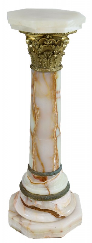 Pair of Alabaster Pedestals