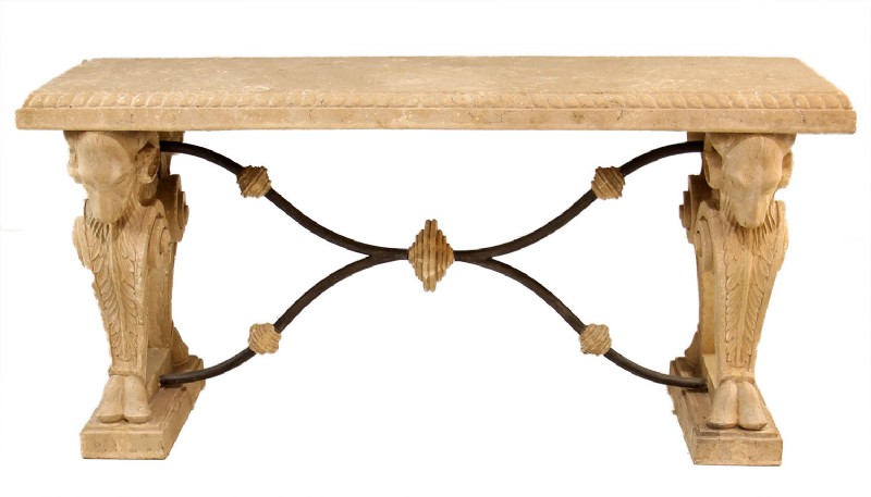 Composite Limestone Console Table