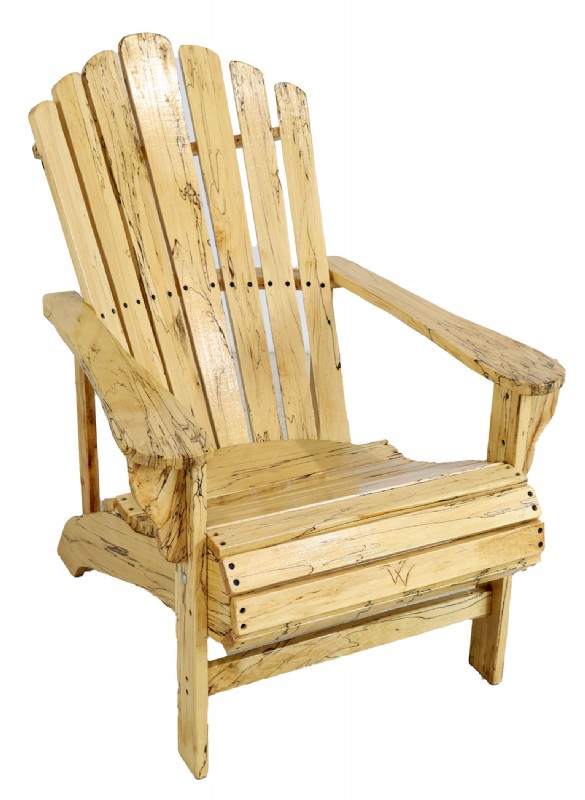 Custom Made Spalted Maple Adirondeck Chair