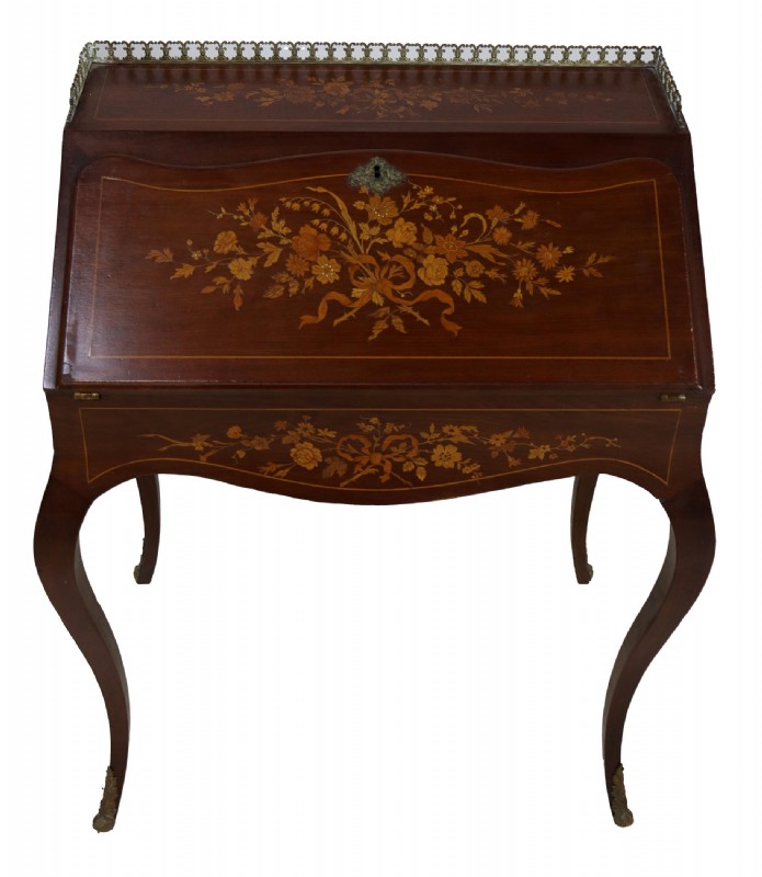 Small Inlaid Secretary Desk