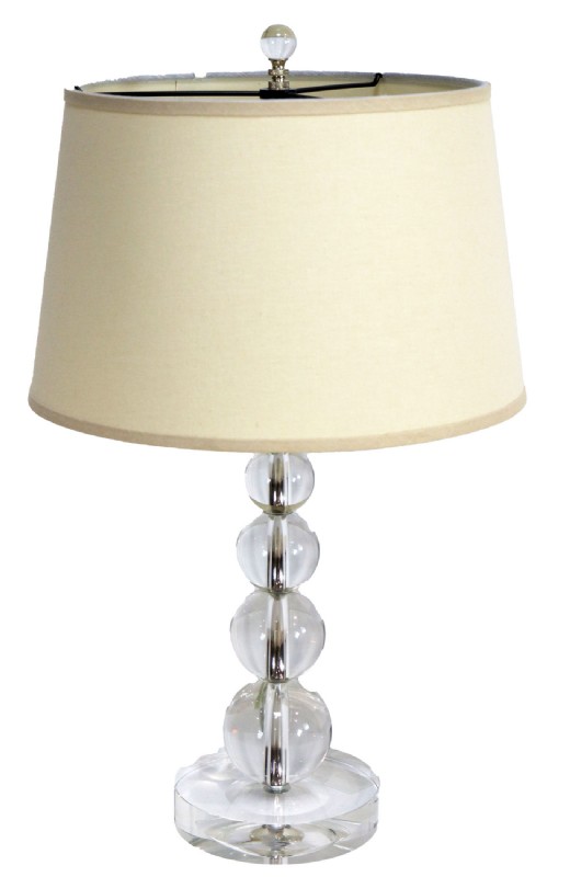 Pair of Glass Ball Table Lamps