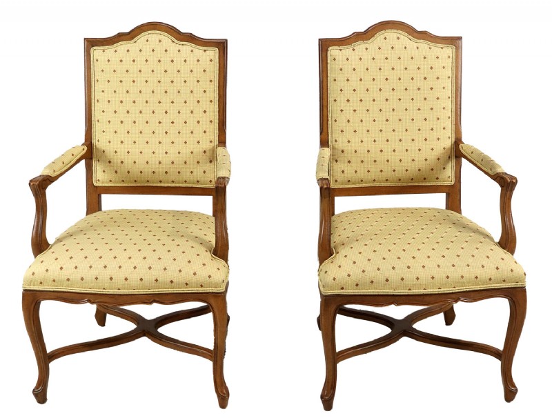 Pair of Ethan Allen French Country Arm Chairs