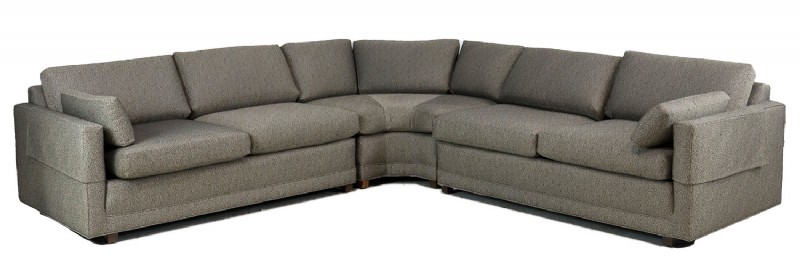 Gray Three Piece Custom Modern Sectional