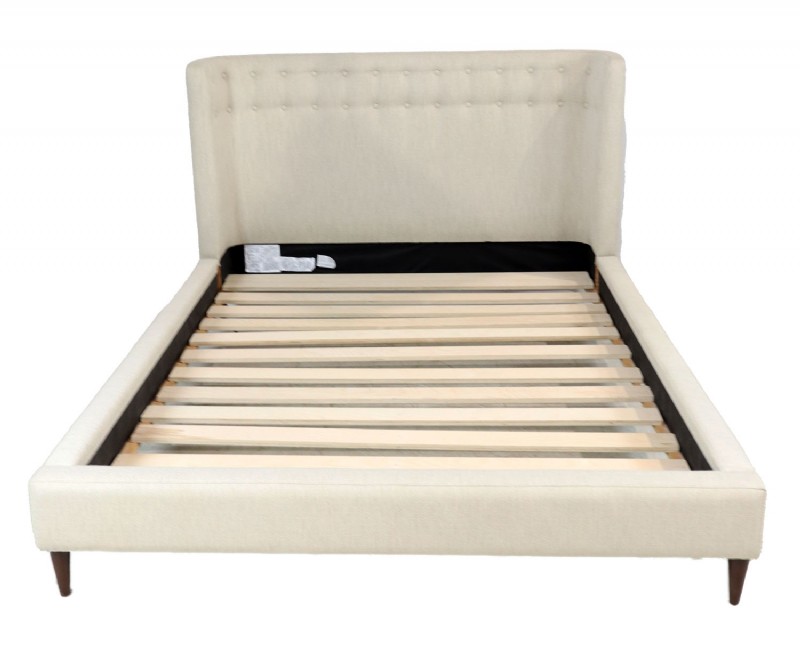 Crate & Barrell Tufted Back Queen Bed For Sale in CT Middlebury