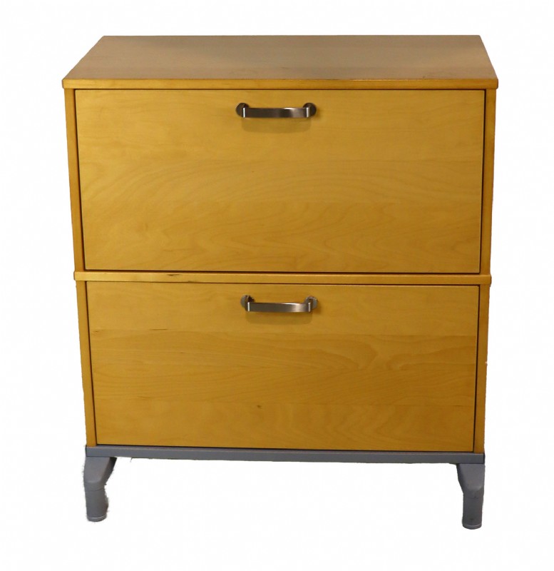 Maple Wood Double Lateral File Cabinet