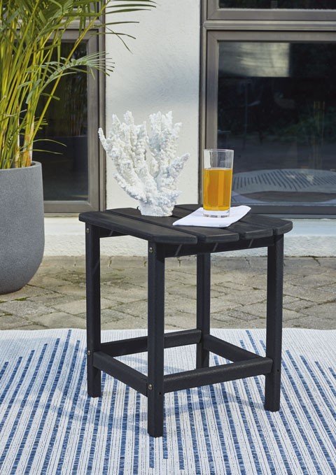 Black Outdoor End Table